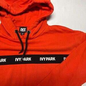 Adidas Ivy Park Red Orange Hoodie Unisex Small Oversized